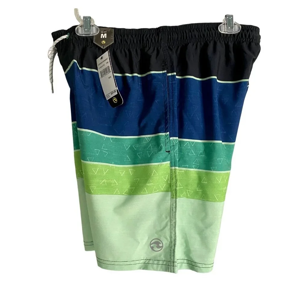 Ocean Current Volley Shorts Swim Trucks Blue Green Men's Medium NEW NWT
